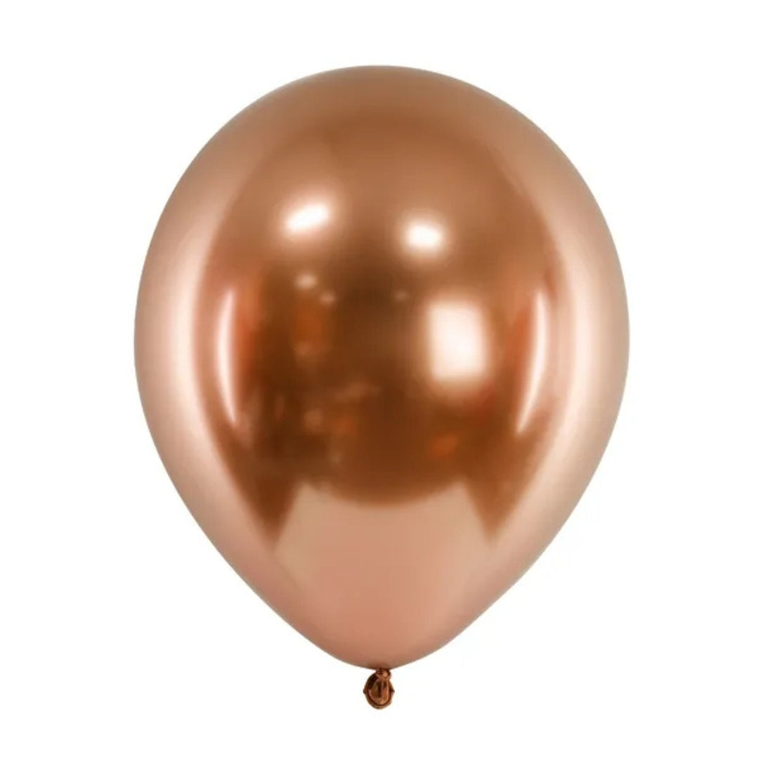 Party Deco Helium Balloons 30cm A Pack Of 10pcs - Glossy Copper
