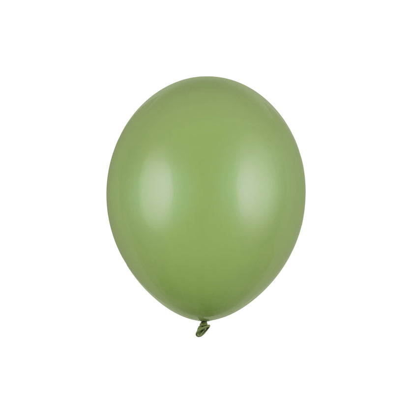 Party Deco Helium Strong Balloons 12cm A Pack Of 100pcs - Pastel Rosemary Green
