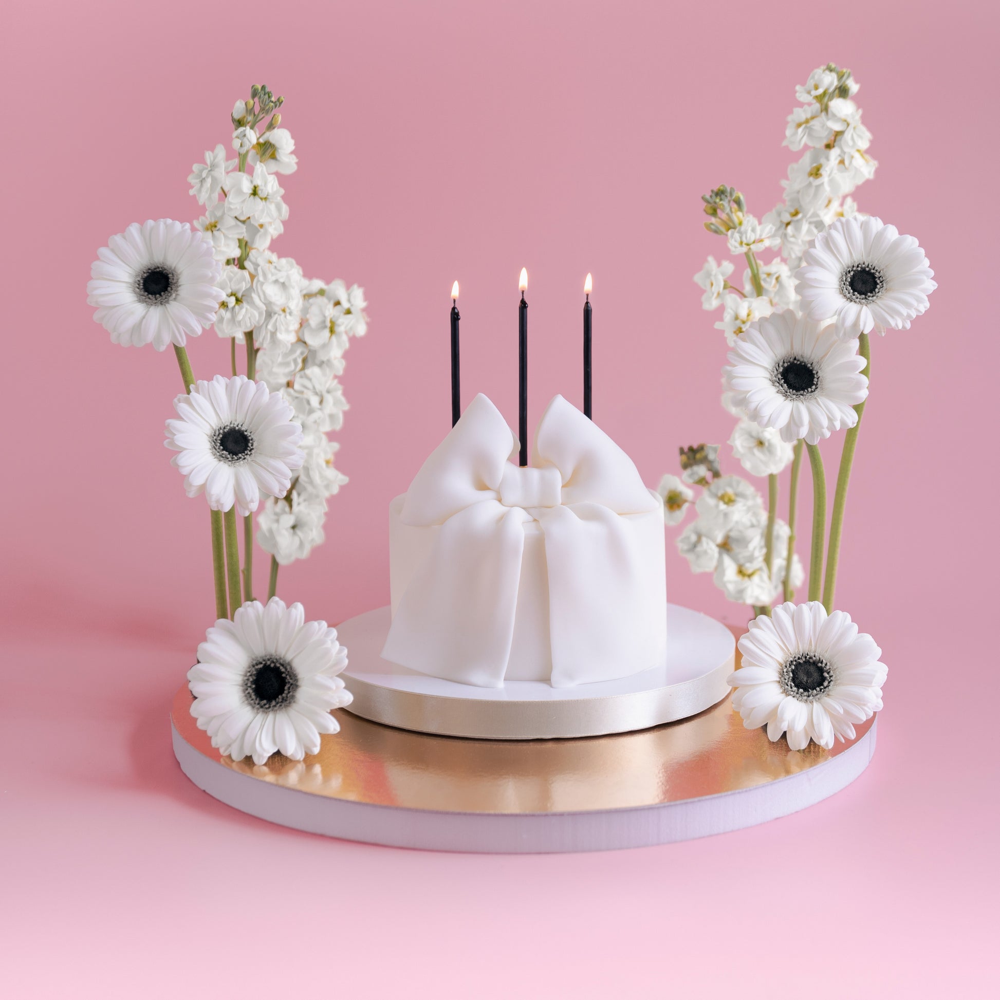 Party Deco Candles 14cm A Pack Of 12pcs - Black