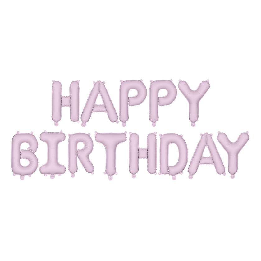 Party Deco Air-Fill Foil Balloons 423 x 45cm - Happy Birthday Purple