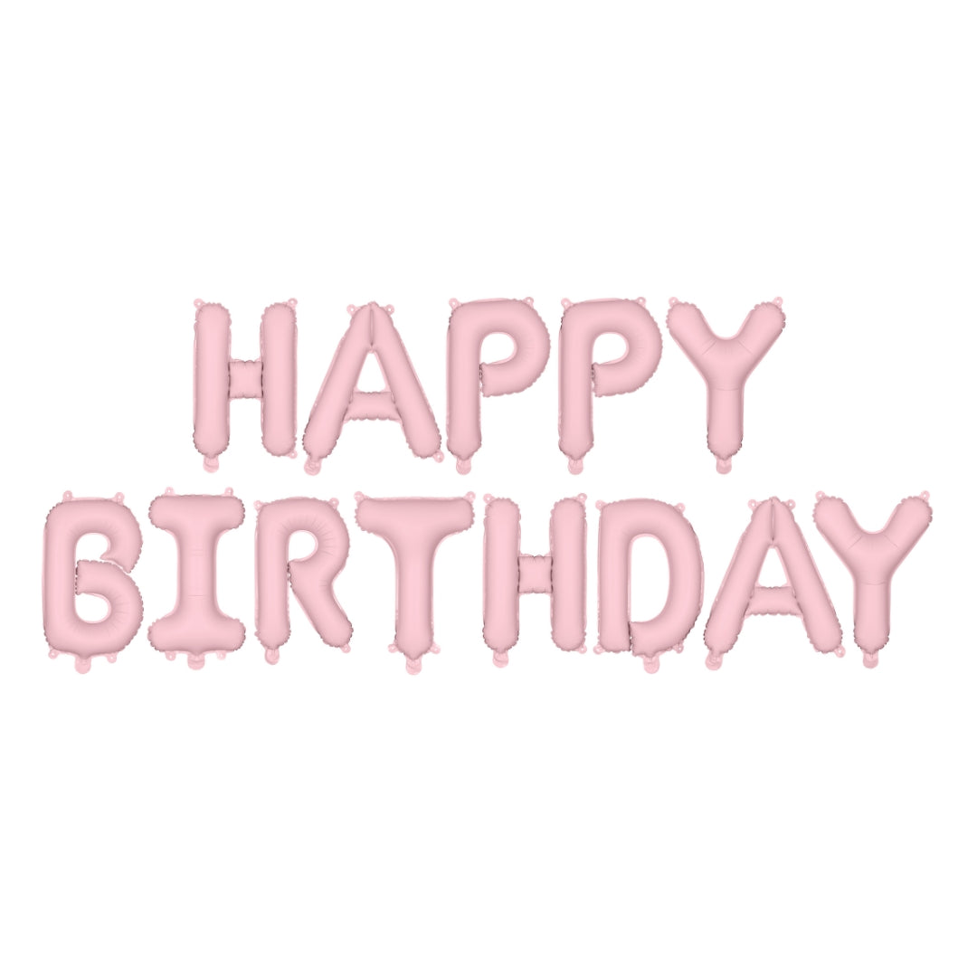 Party Deco Air-Fill Foil Balloons 423 x 45cm - Happy Birthday Pink