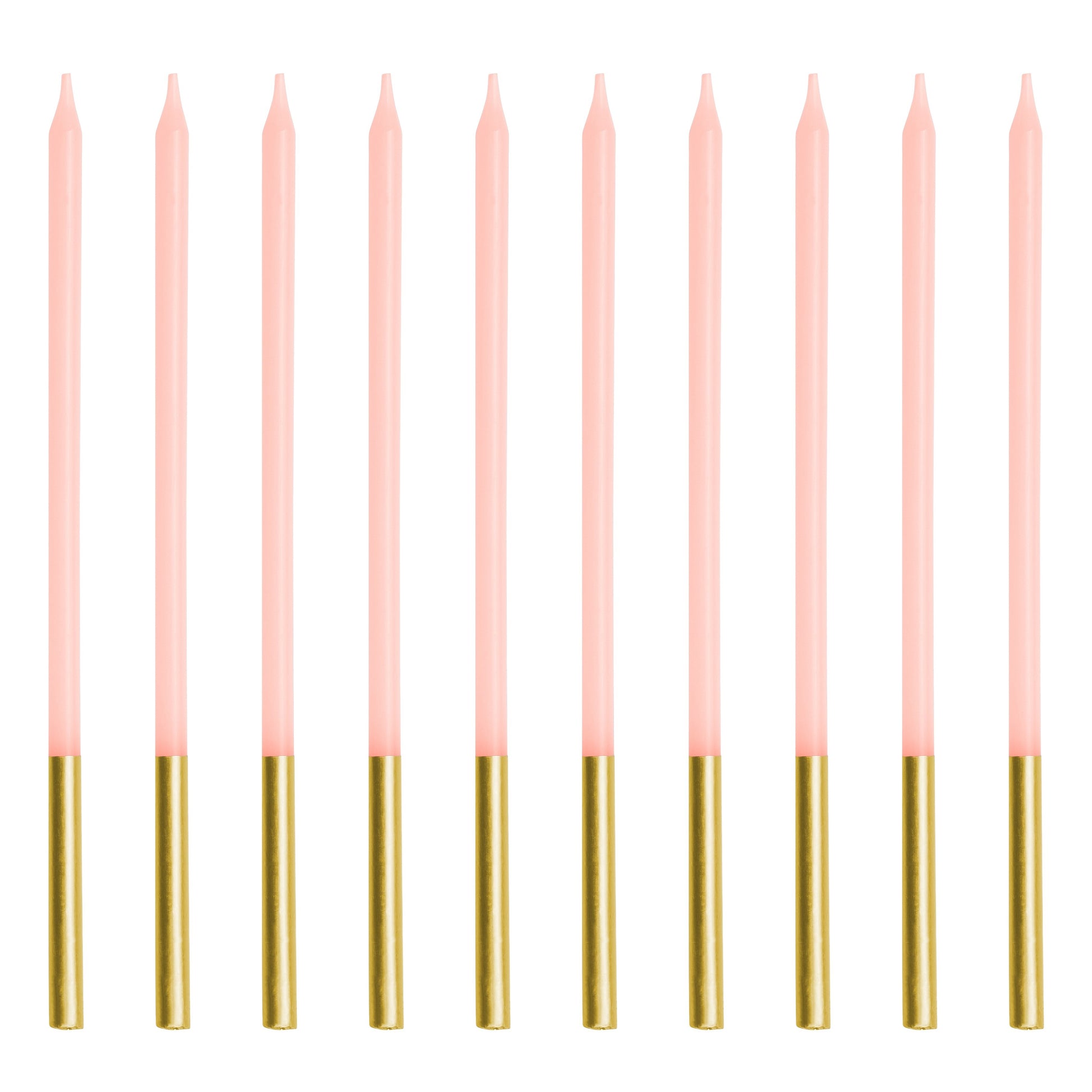 Party Deco Candles 14cm A Pack Of 12pcs - Pink