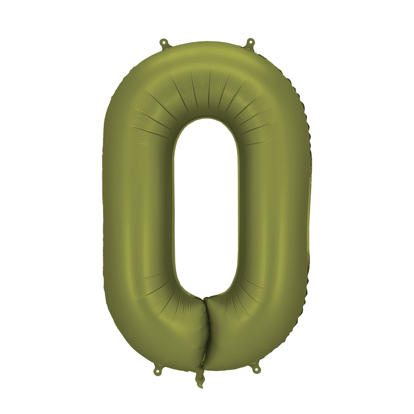 Party Deco Helium Foil Balloon 86cm - All Numbers! - Olive