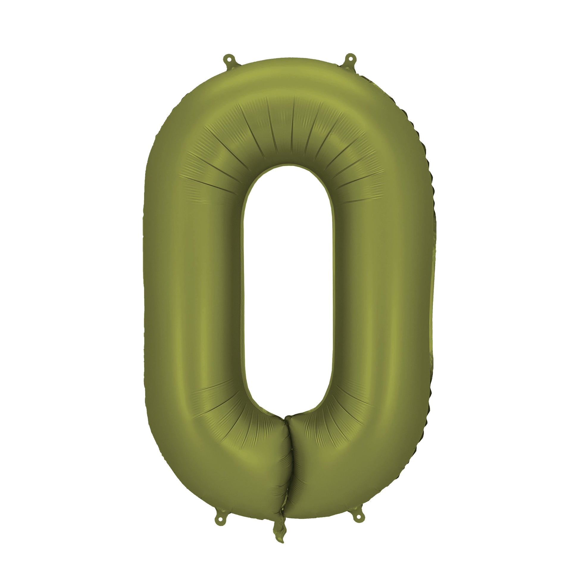 Party Deco Helium Foil Balloon 86cm - All Numbers! - Olive