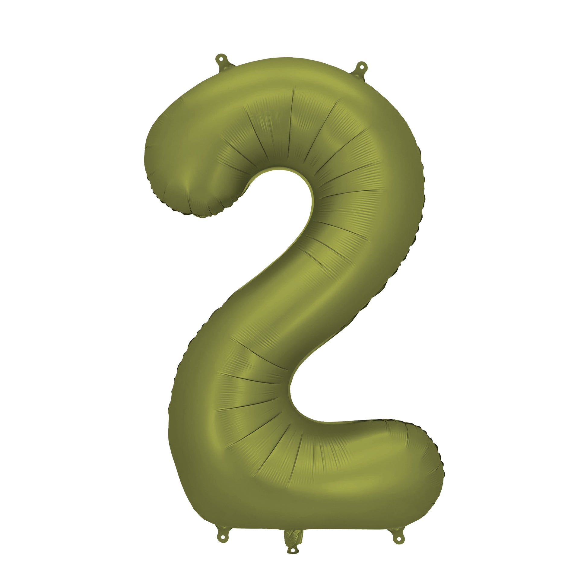 Party Deco Helium Foil Balloon 86cm - All Numbers! - Olive