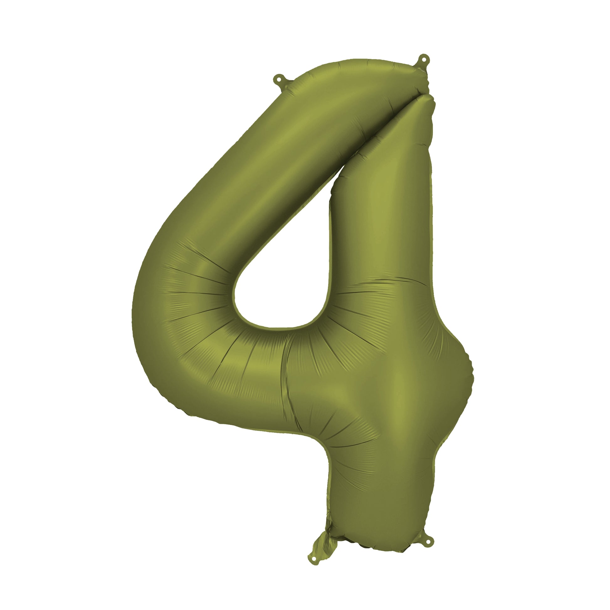 Party Deco Helium Foil Balloon 86cm - All Numbers! - Olive