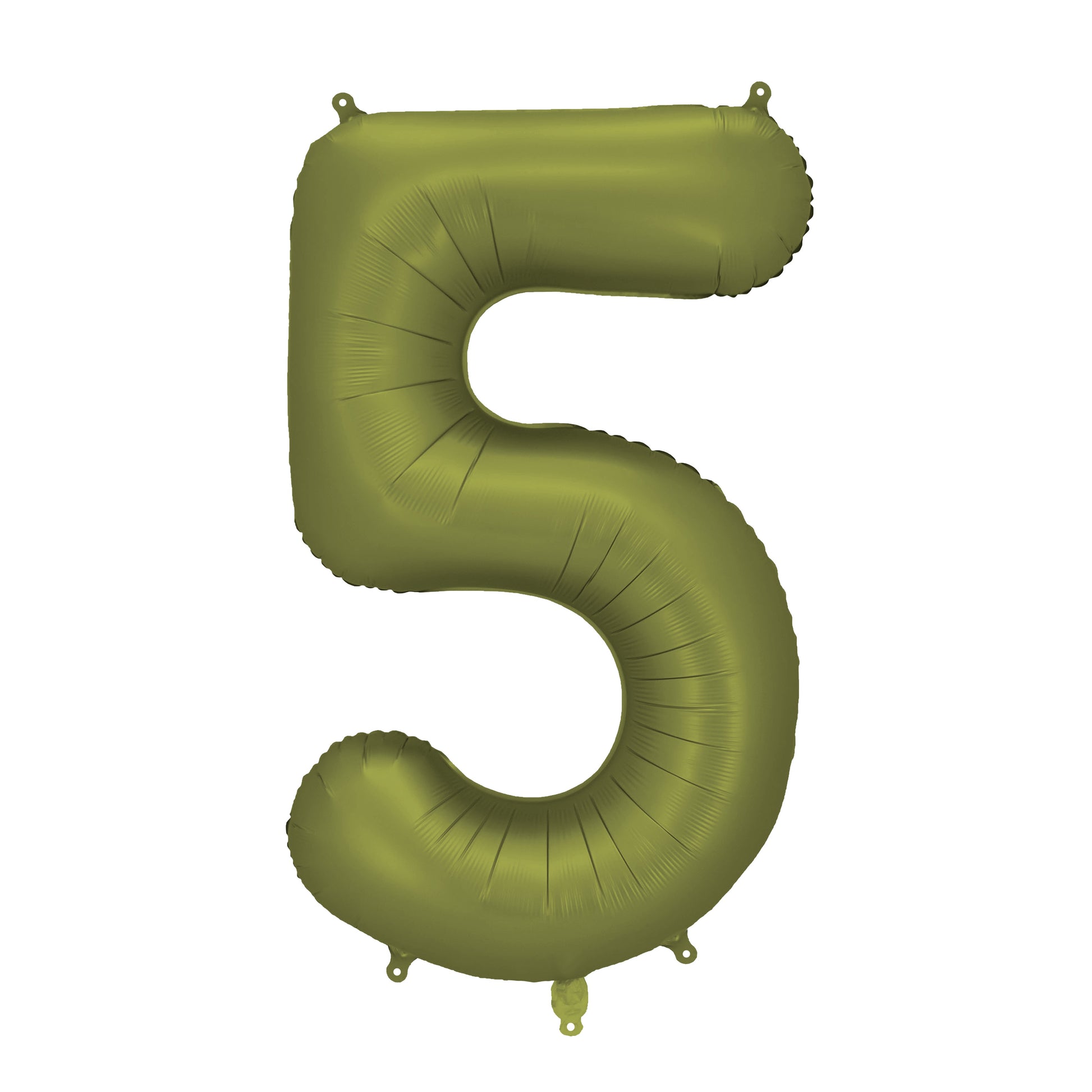 Party Deco Helium Foil Balloon 86cm - All Numbers! - Olive