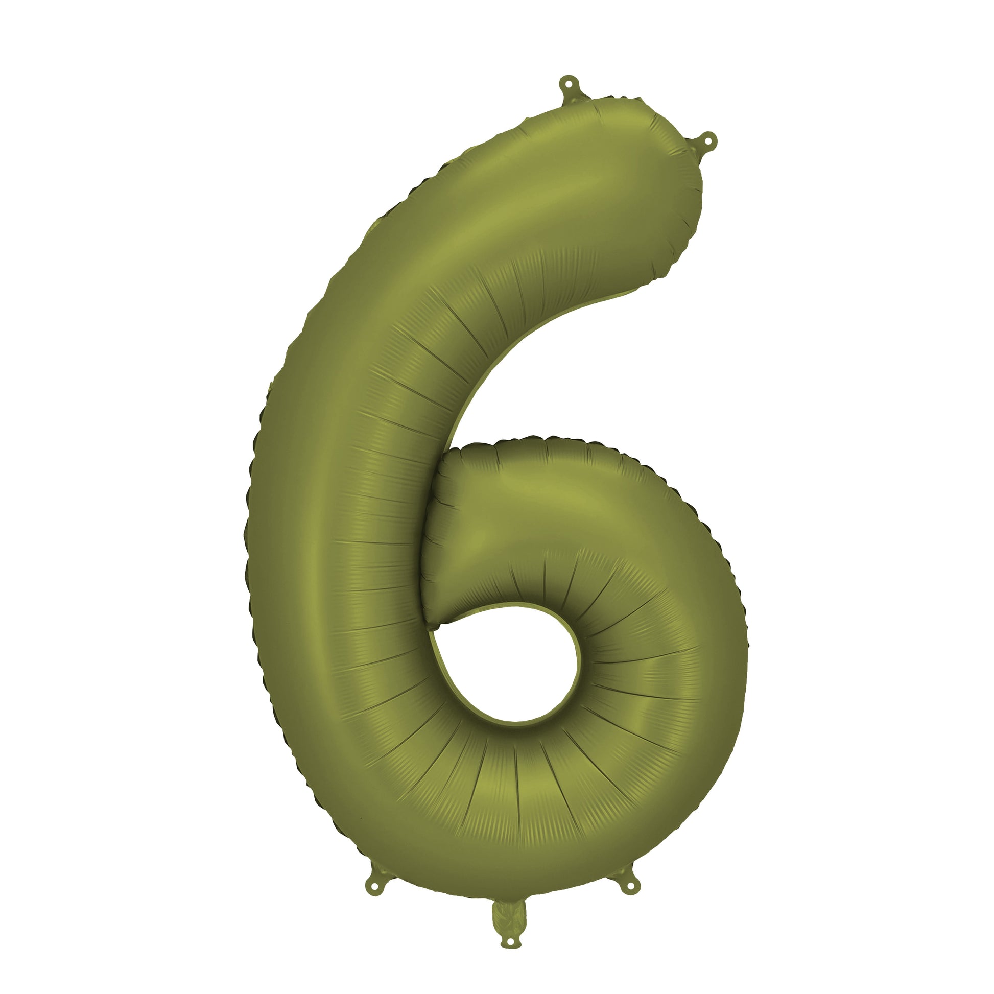 Party Deco Helium Foil Balloon 86cm - All Numbers! - Olive