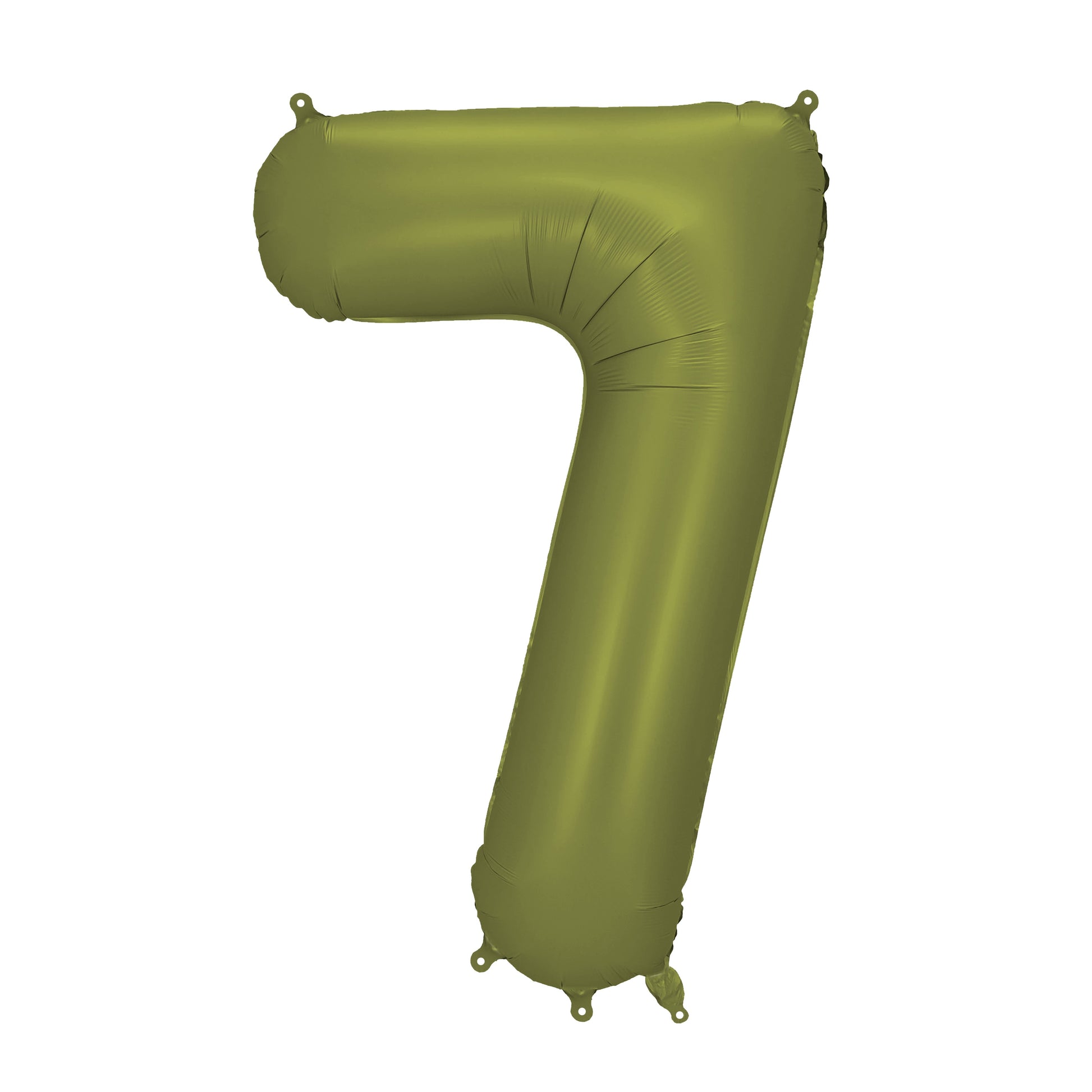 Party Deco Helium Foil Balloon 86cm - All Numbers! - Olive