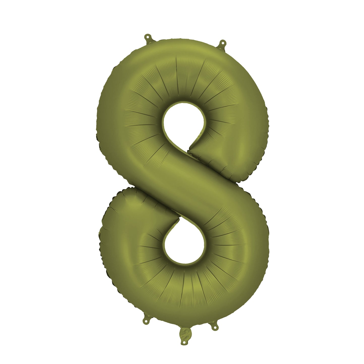 Party Deco Helium Foil Balloon 86cm - All Numbers! - Olive