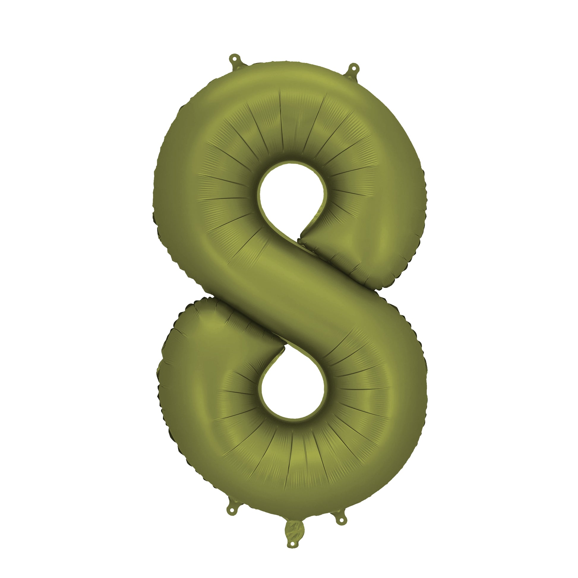 Party Deco Helium Foil Balloon 86cm - All Numbers! - Olive