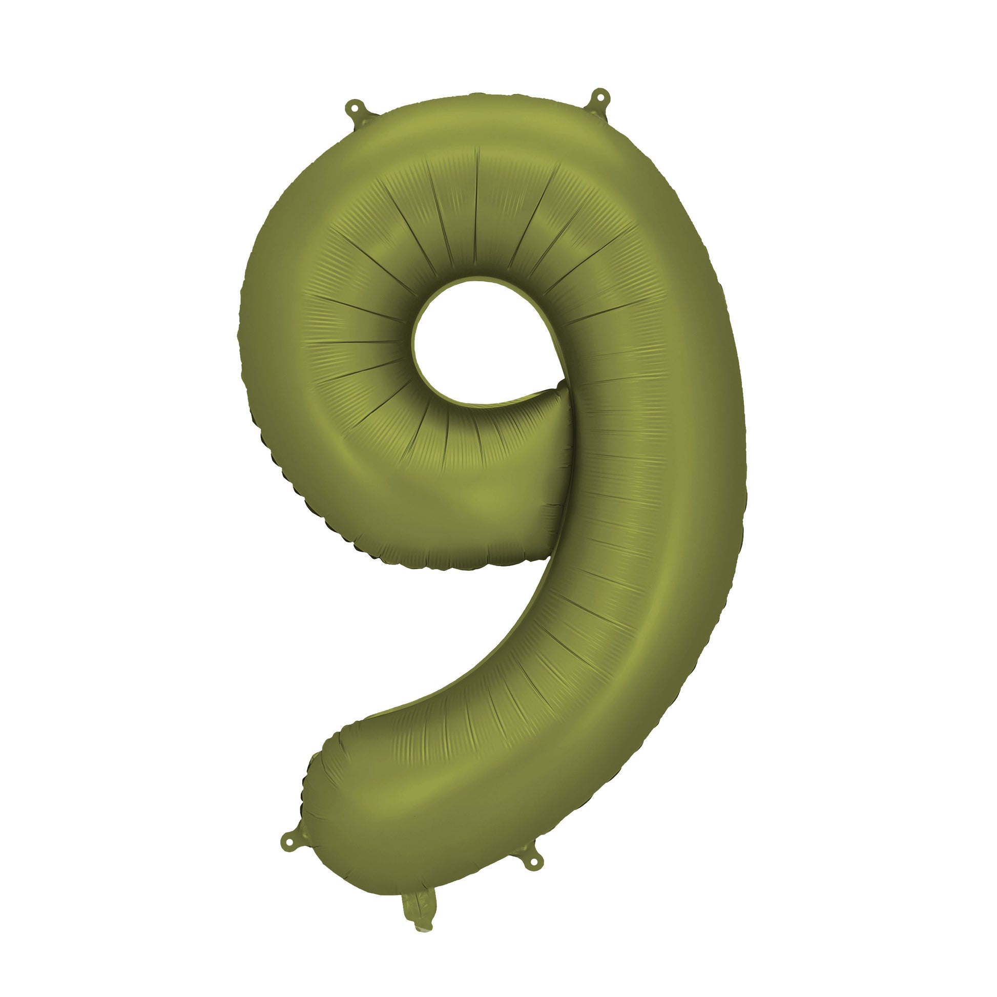 Party Deco Helium Foil Balloon 86cm - All Numbers! - Olive
