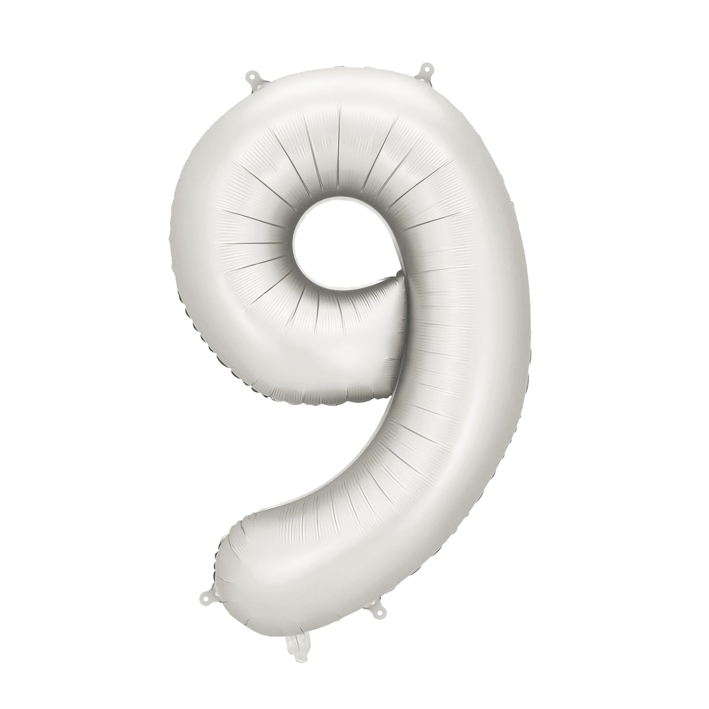 Party Deco Helium Foil Balloon 86cm - All Numbers! - Satin Silver
