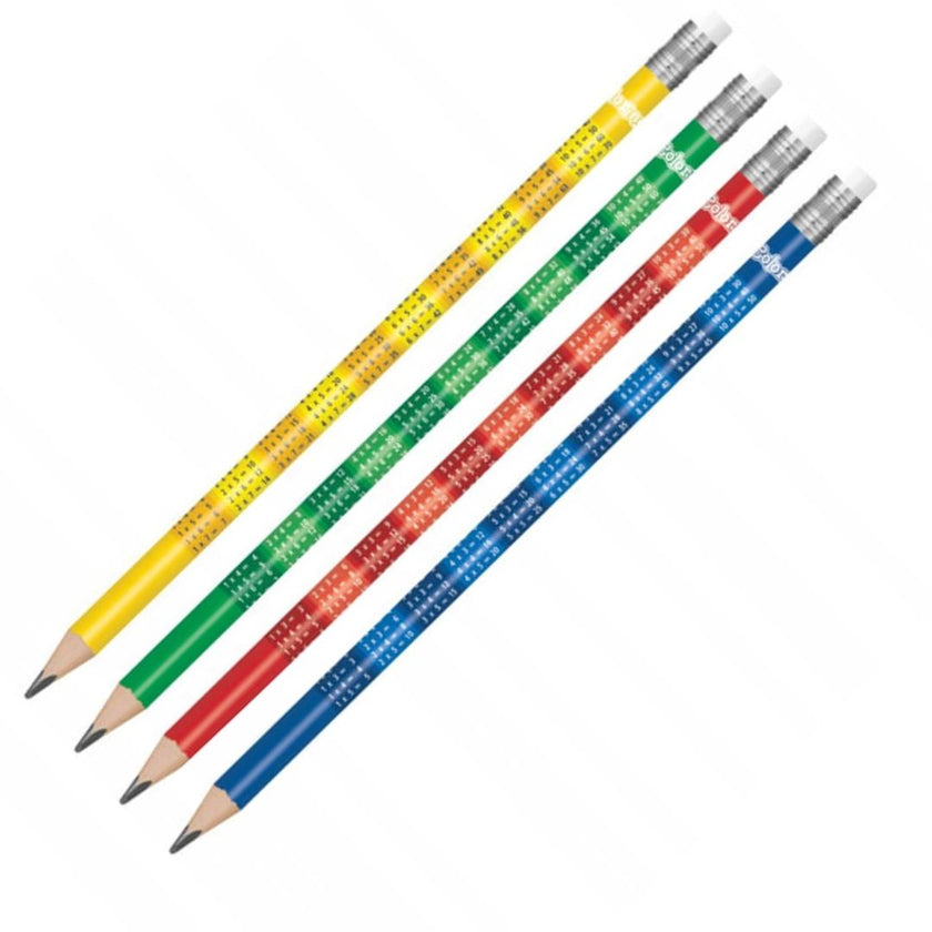Colorino Graphite Pencil & Eraser Multiplication Table x 1pc Assortment