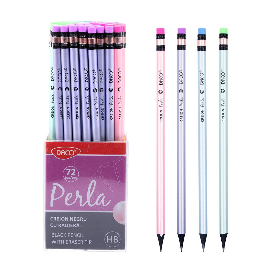 Daco Graphite Pencil & Eraser Perla HB x 1pc Assortment