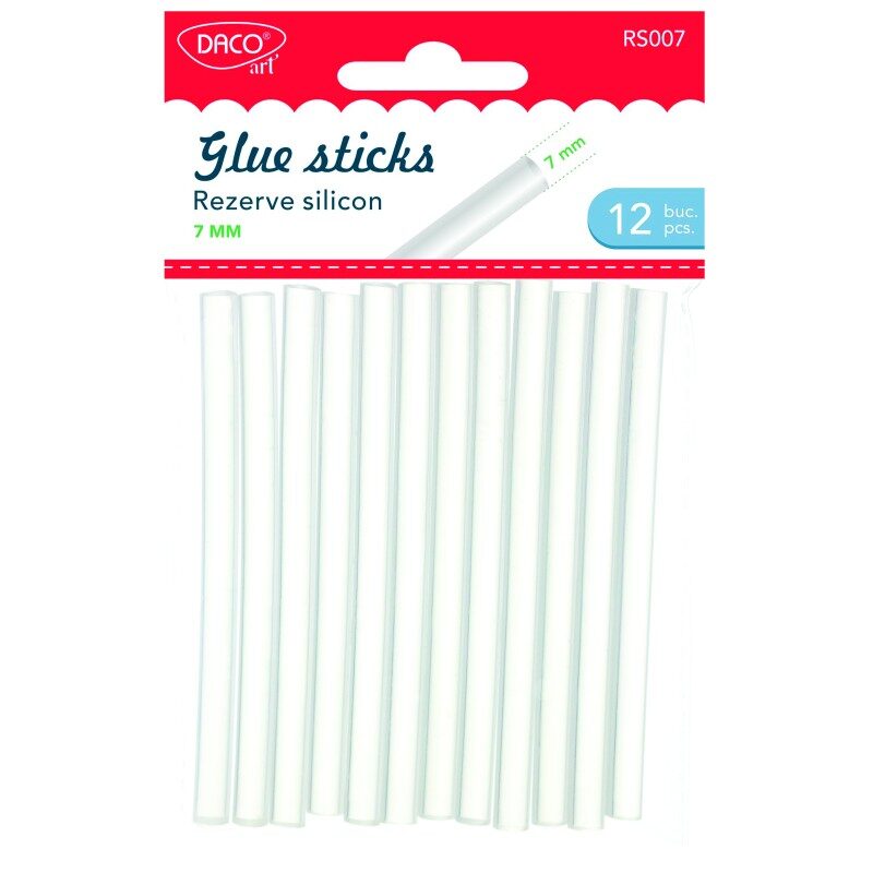 Daco Hot Glue Sticks A Pack Of 12pcs - 7mm