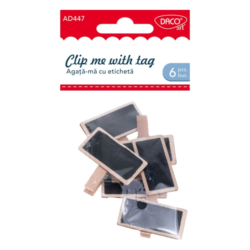 Daco Clip Me With Tag A Pack Of 6pcs AD447