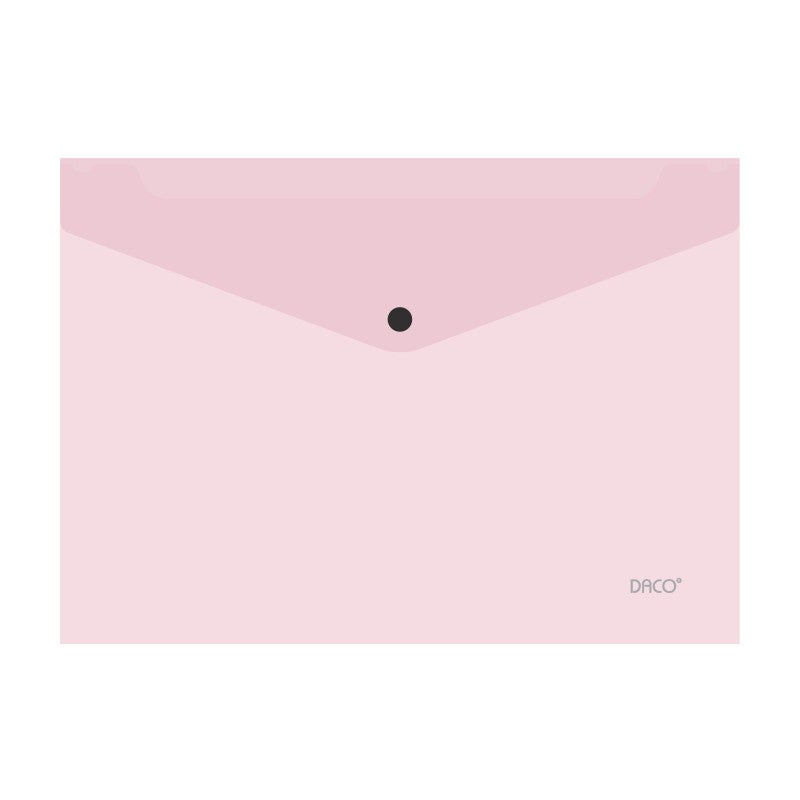 A4 Daco Button Folder Pastel - Various Colours