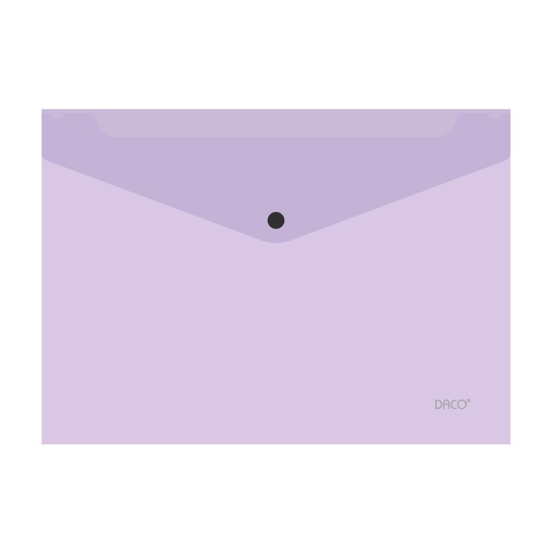 A4 Daco Button Folder Pastel - Various Colours