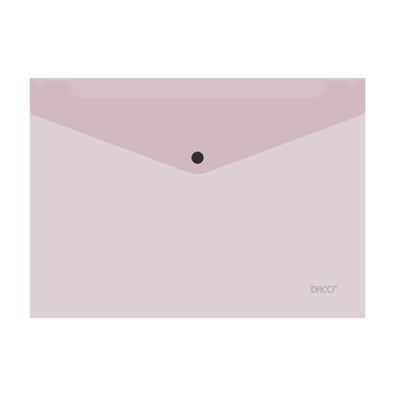 A4 Daco Button Folder Pastel - Various Colours