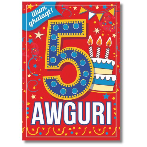 5 Awguri - Greeting Card