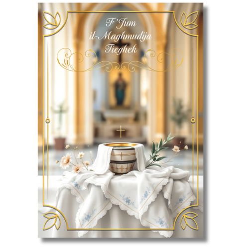 F'Jum il-Magħmudija Tiegħek (Christening) - Greeting Card