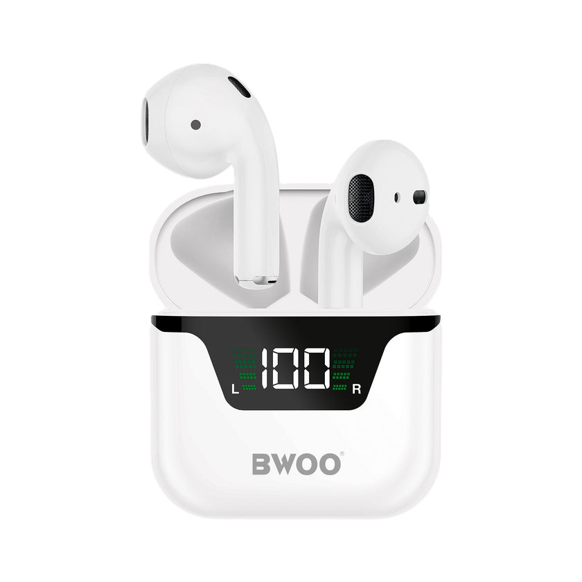 Bwoo True Wireless Stereo Earphones - White