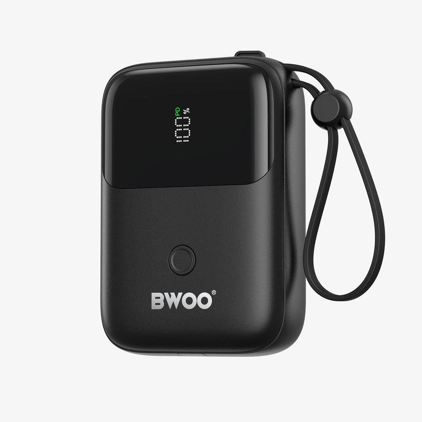 Bwoo Dual-Cable Power Bank 10000mAh - Black