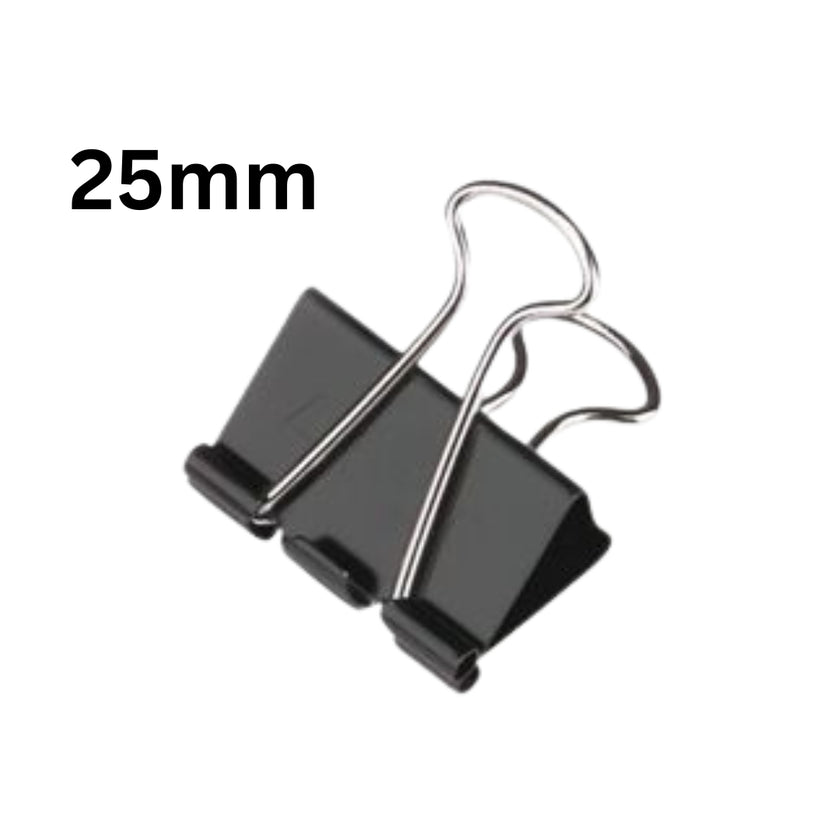 Foska Binder/Foldback Clips 25mm A Pack Of 12pcs