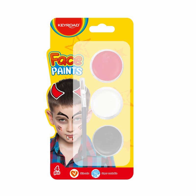 Keyroad Face Paints With Small Brush - Various Colours