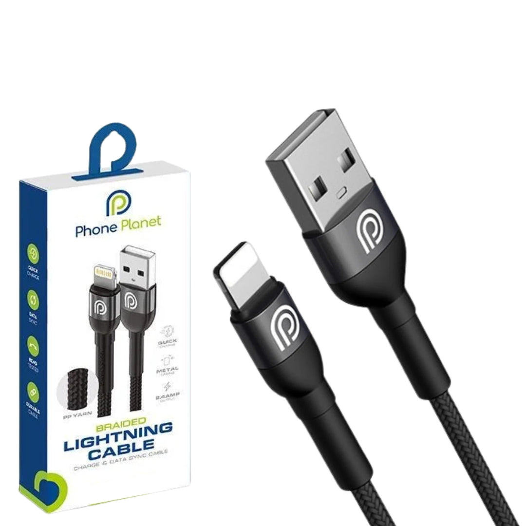 Phone Planet Braided Lightning Cable 2m