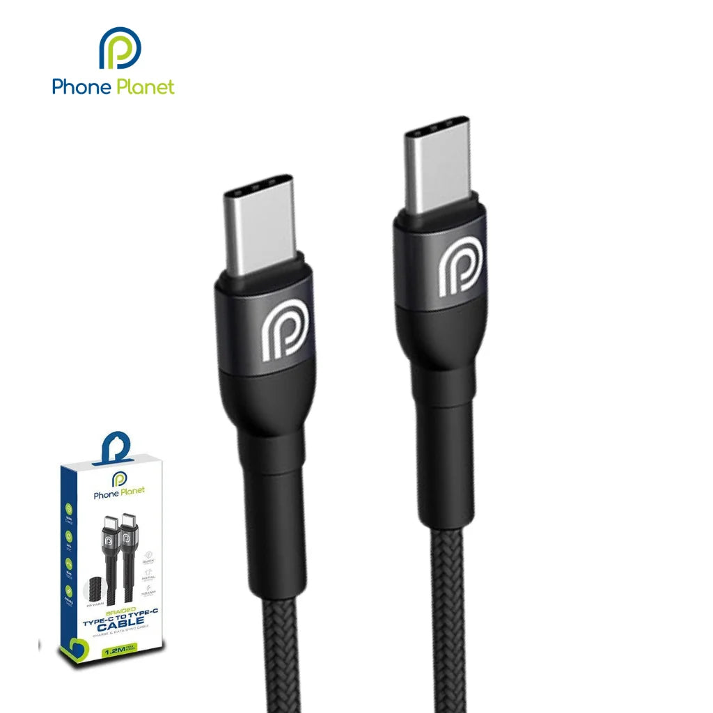 Phone Planet Braided Type-C To Type-C Cable 2m