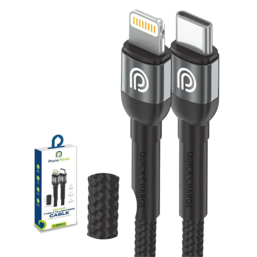 Phone Planet Braided Type-C To Lightning Cable 2m