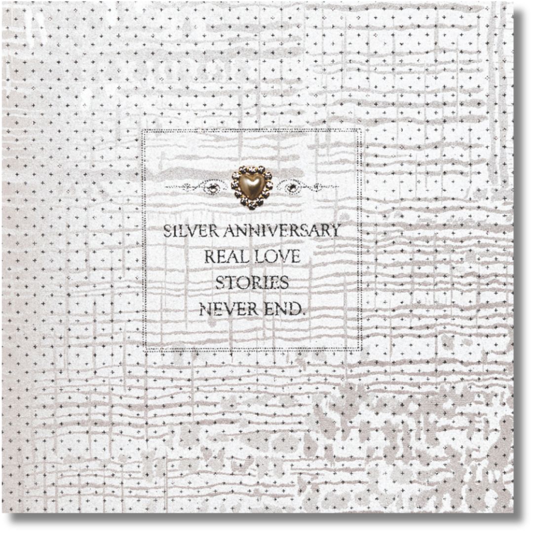 Silver Anniversary Real Love Story Never Ends - Greeting Card