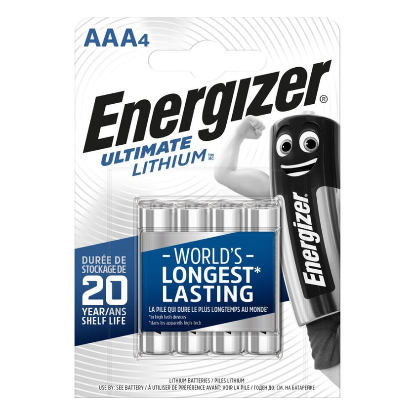 Energizer Ultimate Lithium Batteries A Pack Of 4pcs - AAA