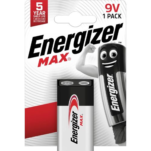 Energizer Max Alkaline Battery A Pack Of 1pc - 9V
