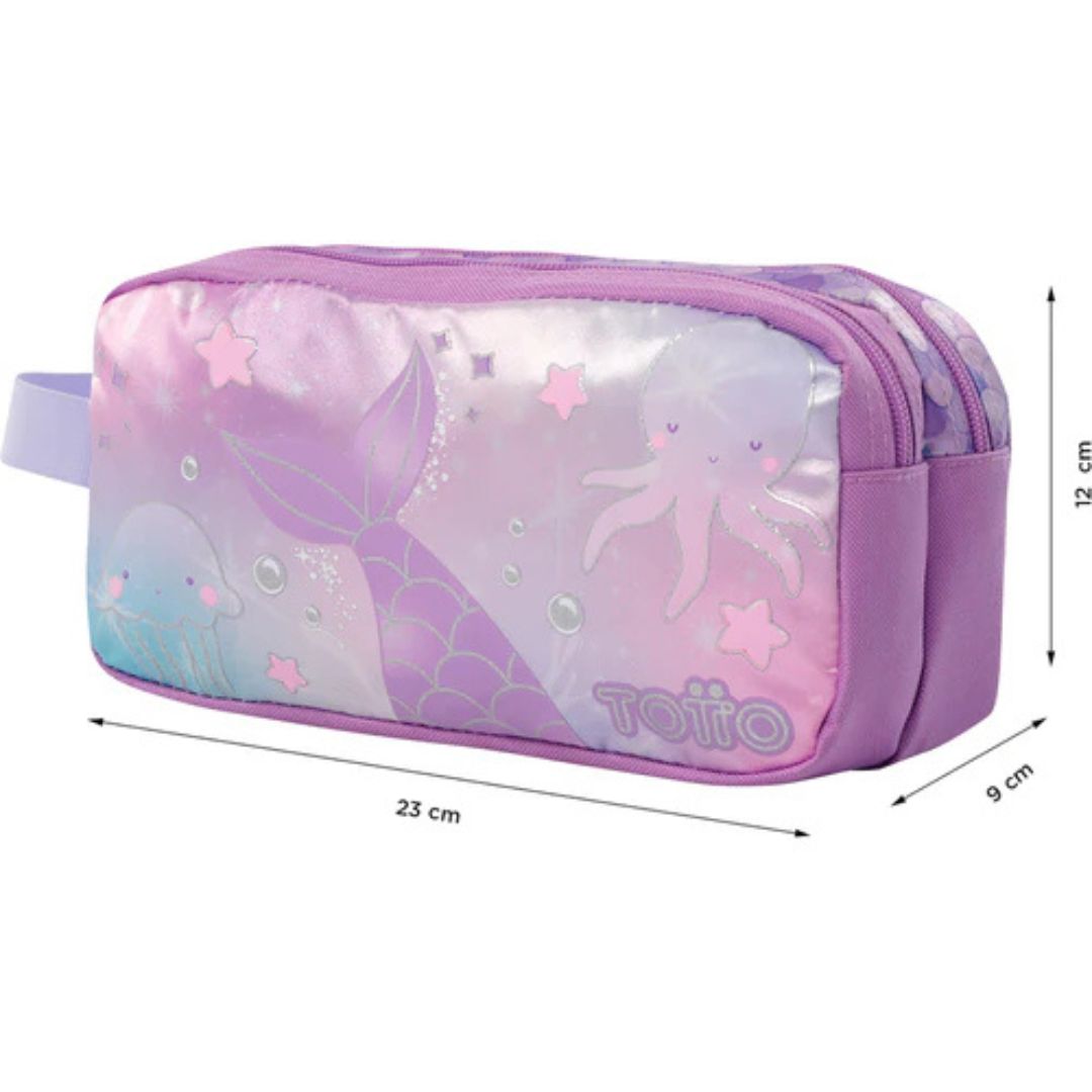 Totto 2 Compartments Pencil Case 23 x 12 x 9cm - Sireny
