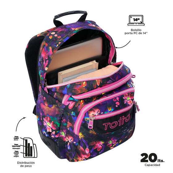 Totto Backpack 44 x 33 x 13.5cm - Flower Galaxy