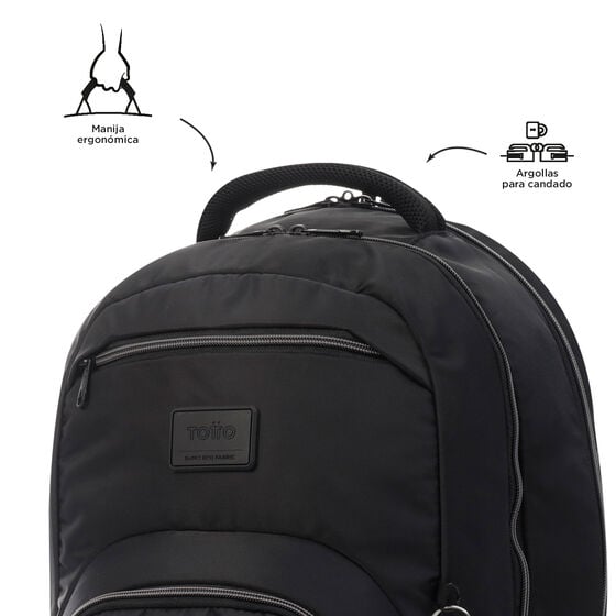 Totto Backpack 44.5 x 31 x 17cm - Black