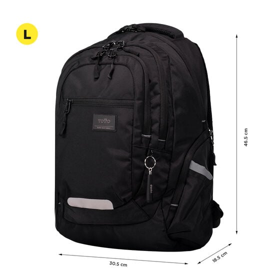Totto Backpack 46.5 x 30.5 x 18.5cm - Black