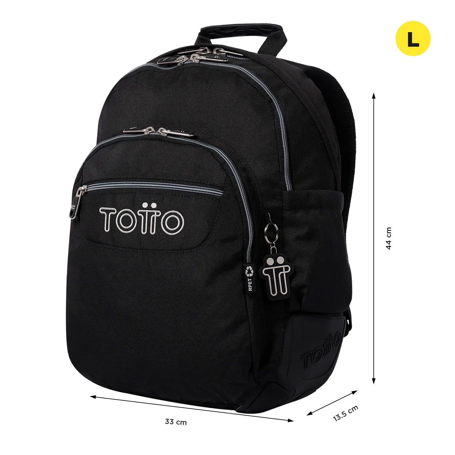 Totto Backpack 44 x 33 x 13.5cm - Rayol Black