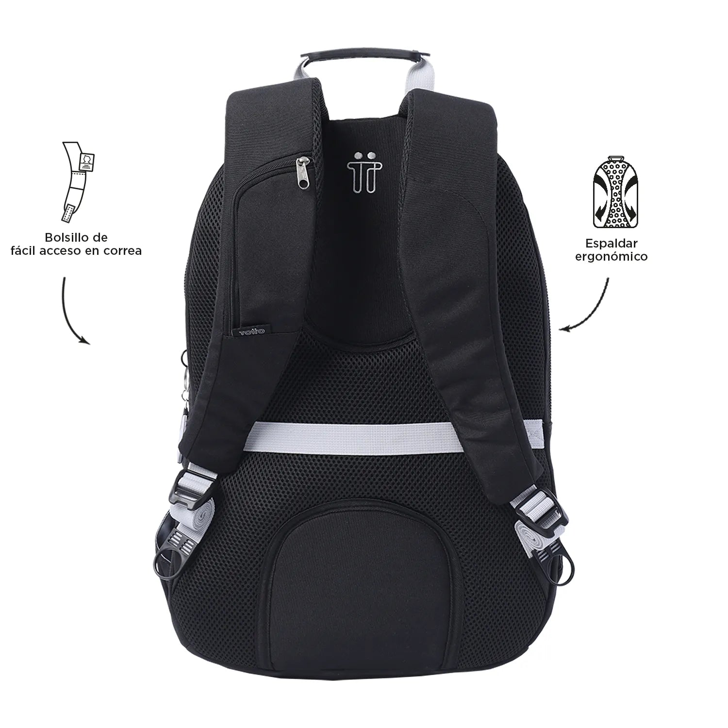 Totto Backpack 48 x 33 x 25cm - Black
