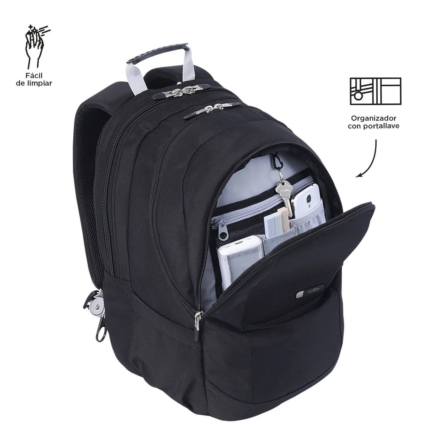 Totto Backpack 48 x 33 x 25cm - Black
