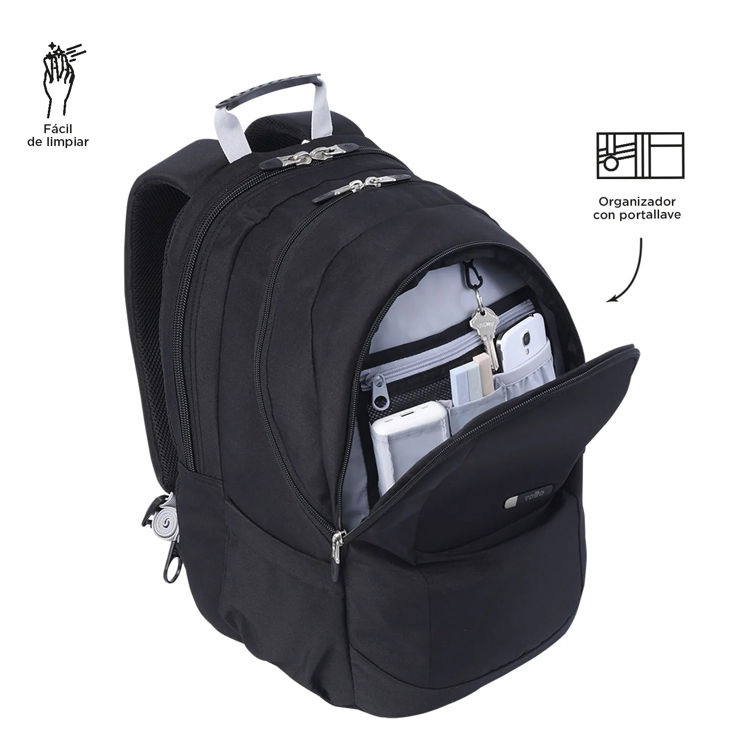 Totto Backpack 48 x 33 x 25cm - Black