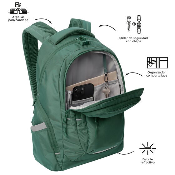 Totto Backpack 46.5 x 30.5 x 18.5cm - Silver Pine