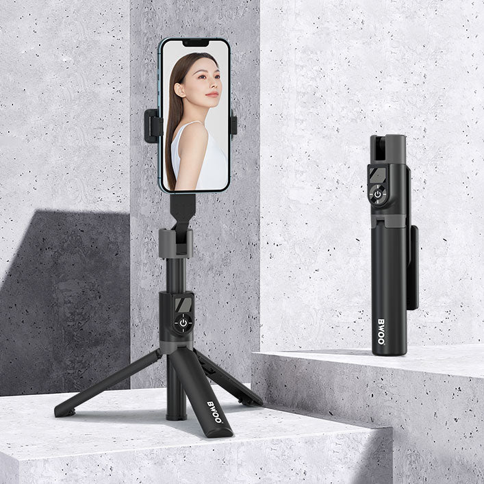 Bwoo Mobile Phone Wireless Remote Control Tripod Mount Selfie Stick