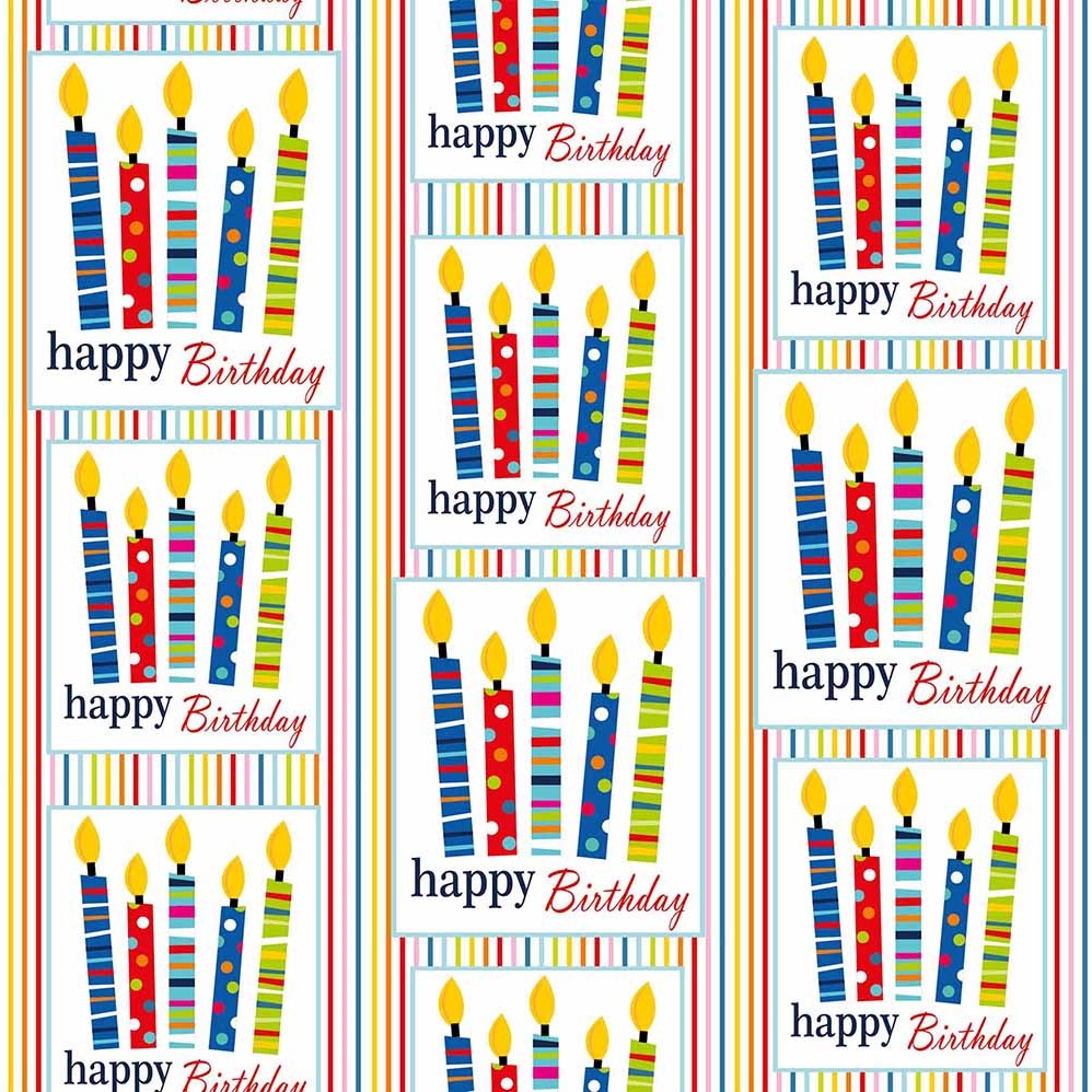 Gift Wrapping Paper Single Sheet 50 x 70cm - Happy Birthday