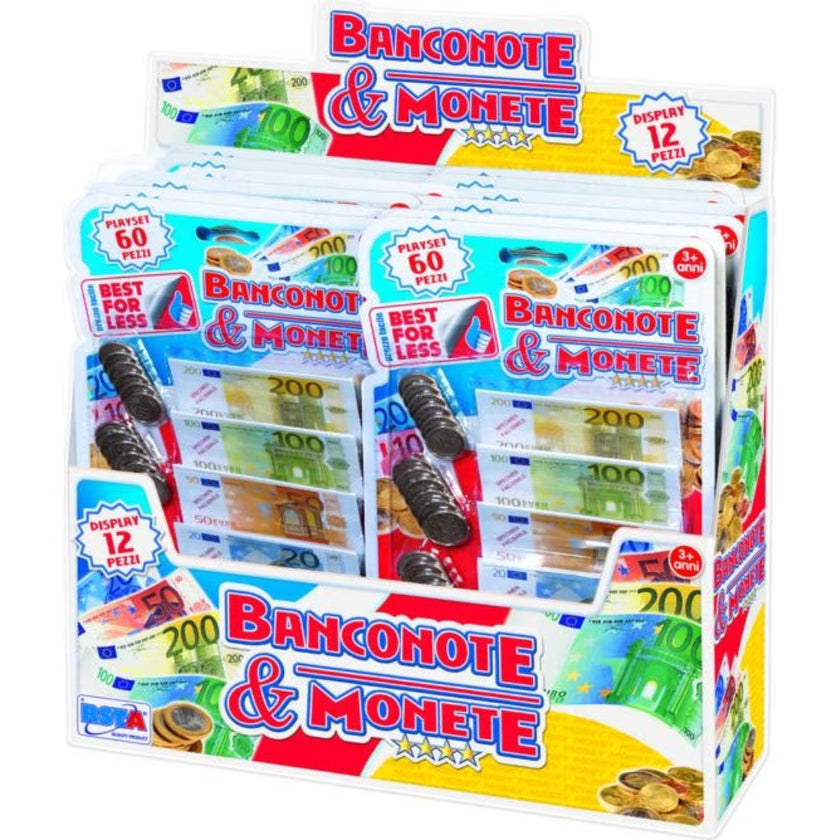 Banconote & Monete - Play Set With Fake Money A Set Of 60pcs