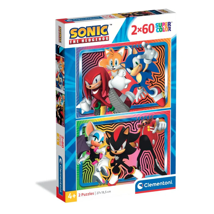 Clementoni Super Color 2 x 60pcs Puzzles 4+ - Sonic