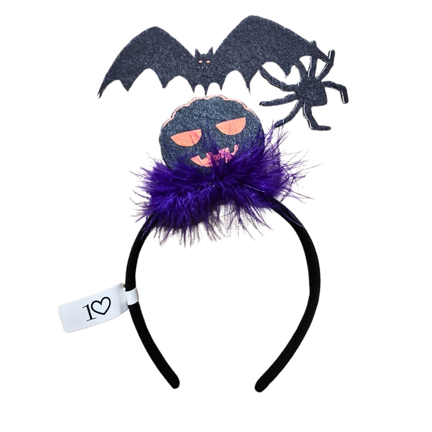 Halloween Head Band - Bat & Pumpkin